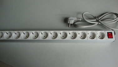 Eurpean Multiple Socket Power Strip Bar With Extension Cord / E&F Joint Plug 12 Jack