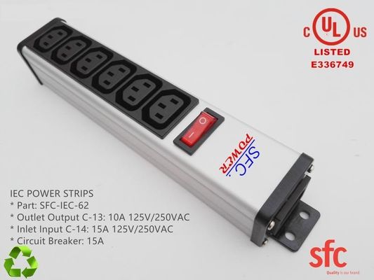 качество  6 Outlet Flat Plug Power Strip Metal PDU With Overload Protector IEC Approved завод